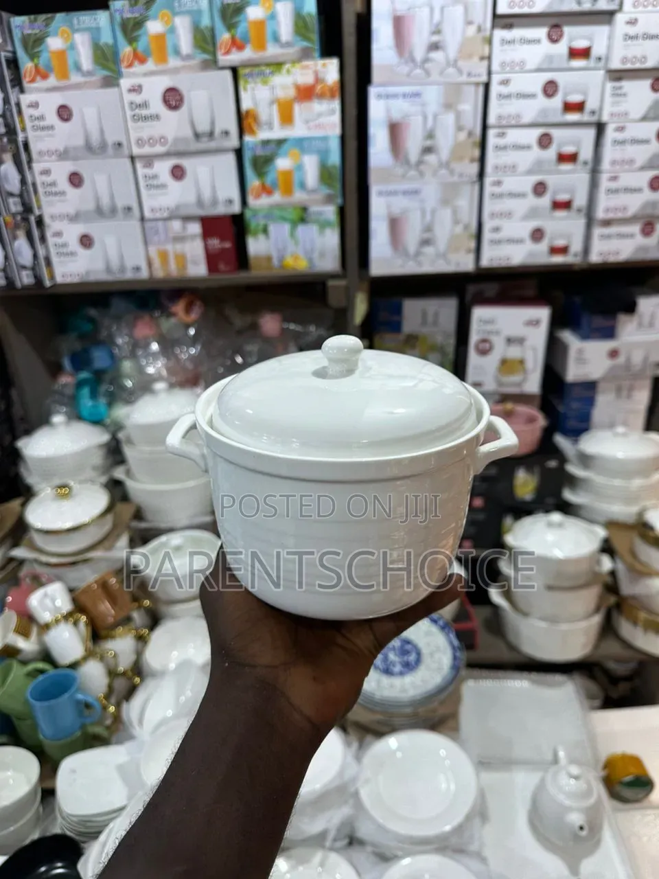 1pcs 10”white Bowl With Cover