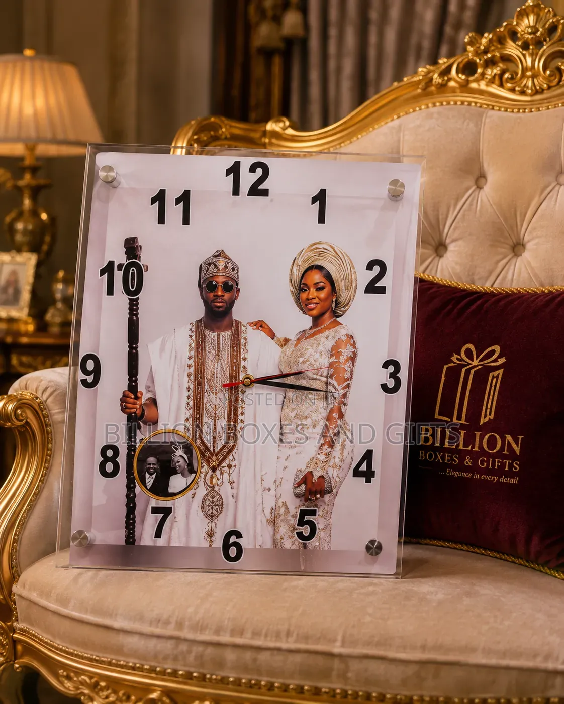 Acrylic Clock Wedding Frame