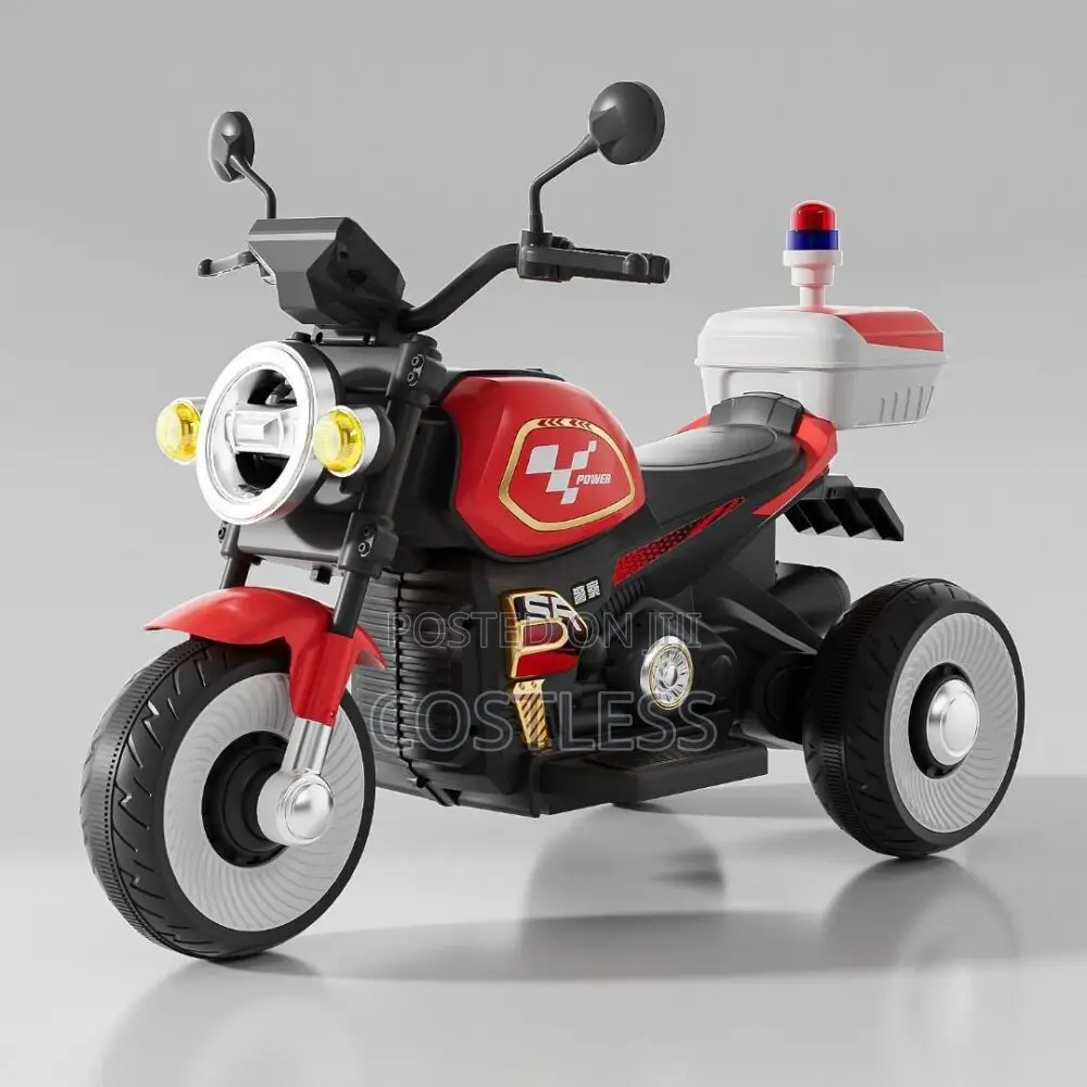 2-6 Years Kids Police Motorcycle Electric Ride-on Bike