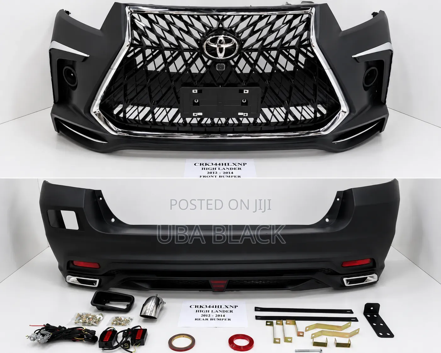 V.I.P Highlander 2012 Upgrade Bumper Front and Back and Headlamp