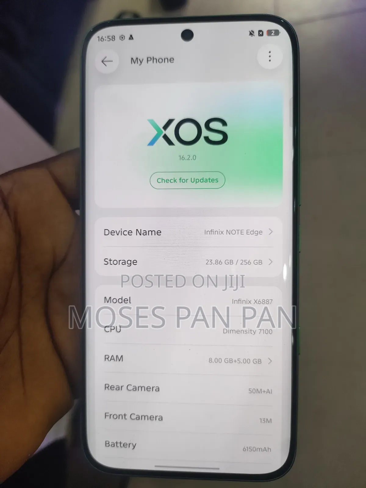Infinix Note Edge 256 GB Green