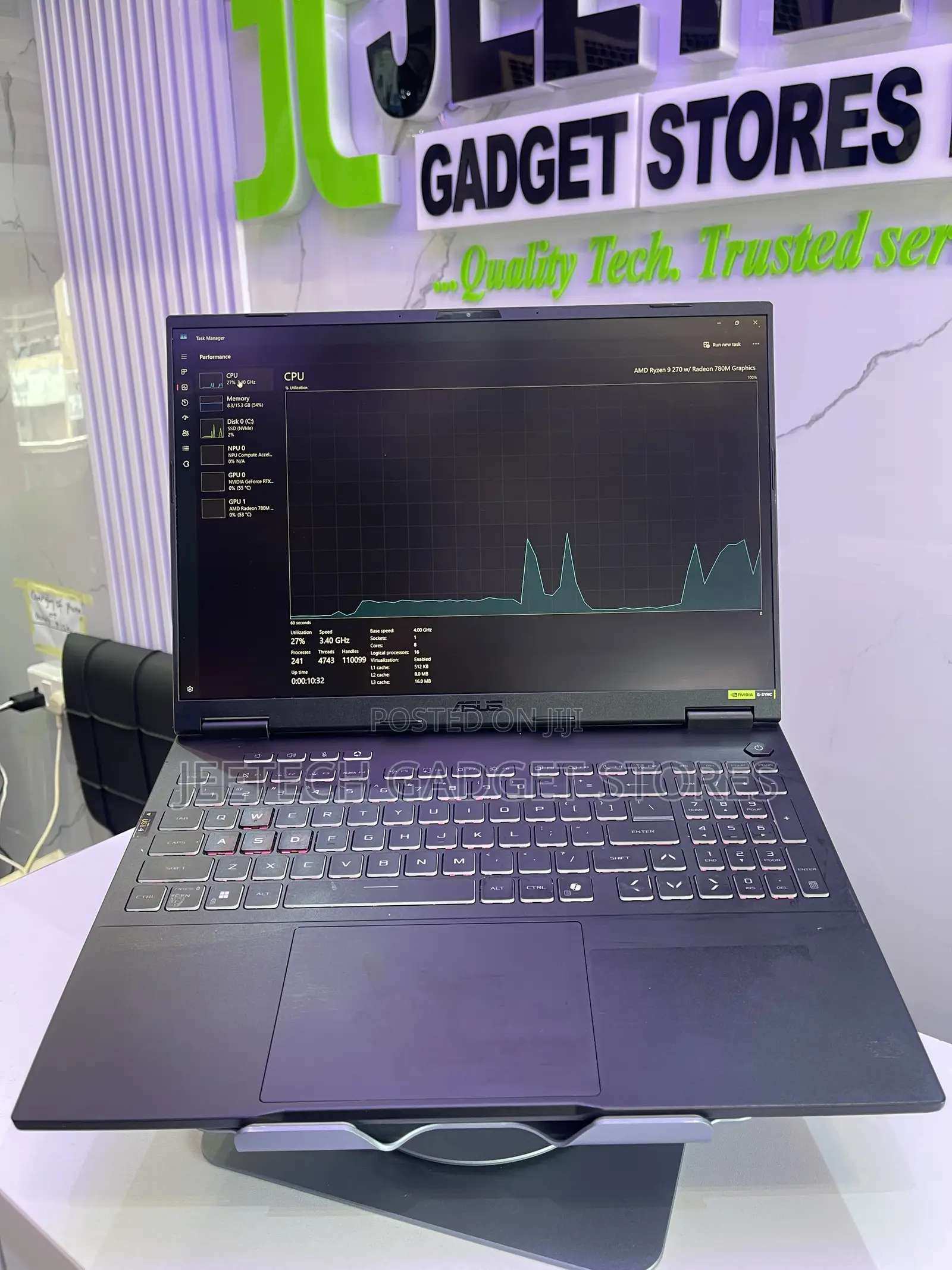 Laptop Asus TUF Gaming A16 32GB AMD Ryzen 9 SSD 1T