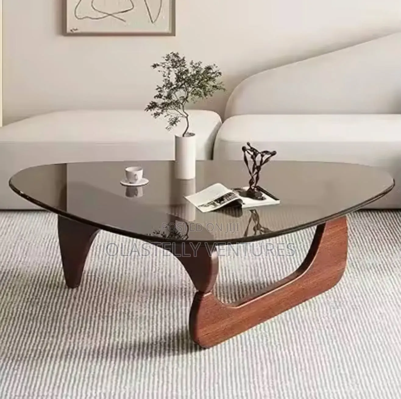 Coffee Tables for Living Room - Triangle Glass Coffee Table Ti.