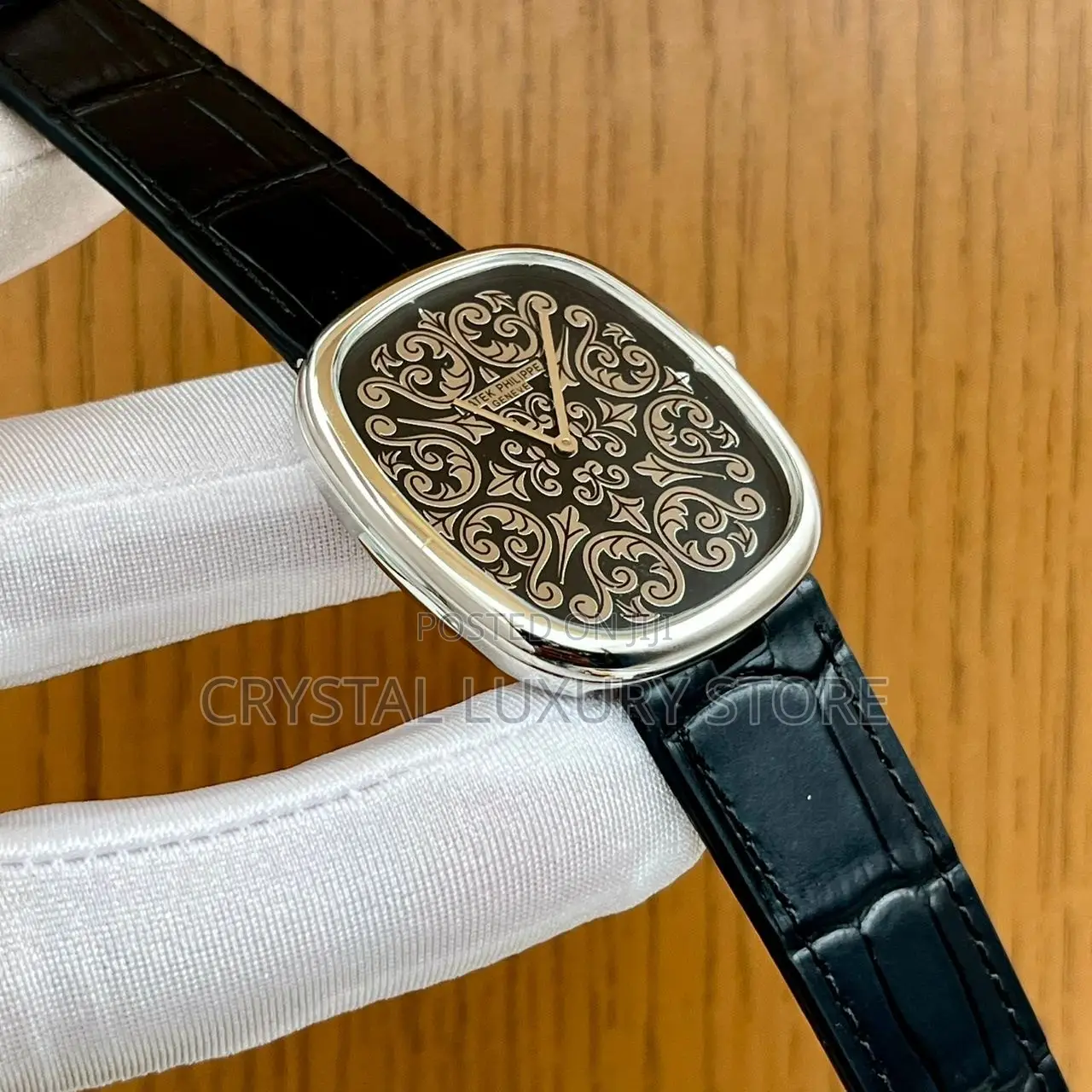 Patek Philippe Quality Luxury Men Genuine Leather Wristwatch
