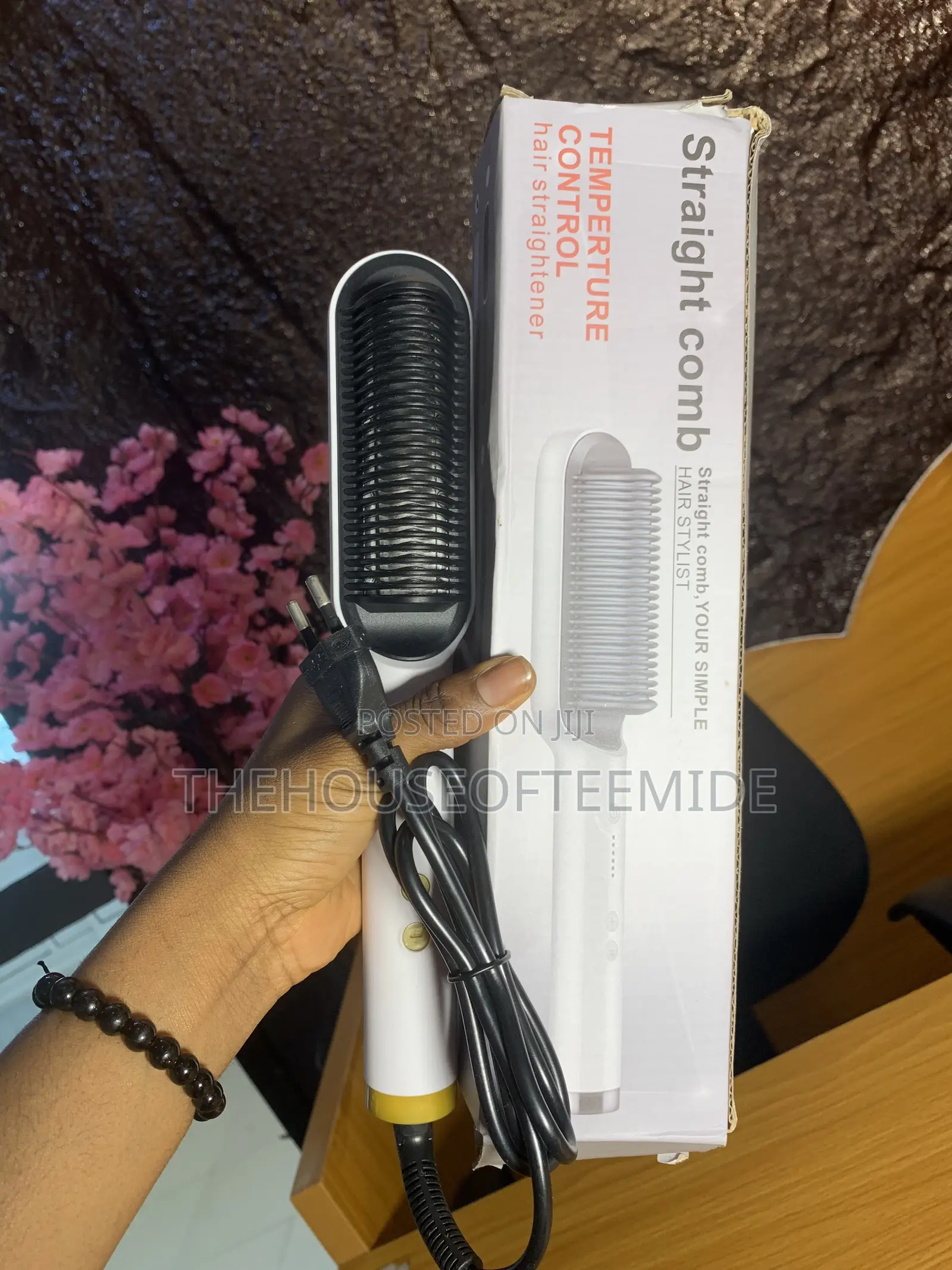Straightner Hot Brush for Natural Hair and Wig