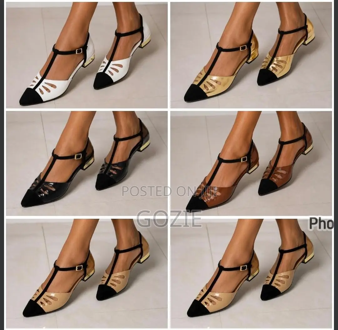 Beautiful Low Heel Buckle Sandals