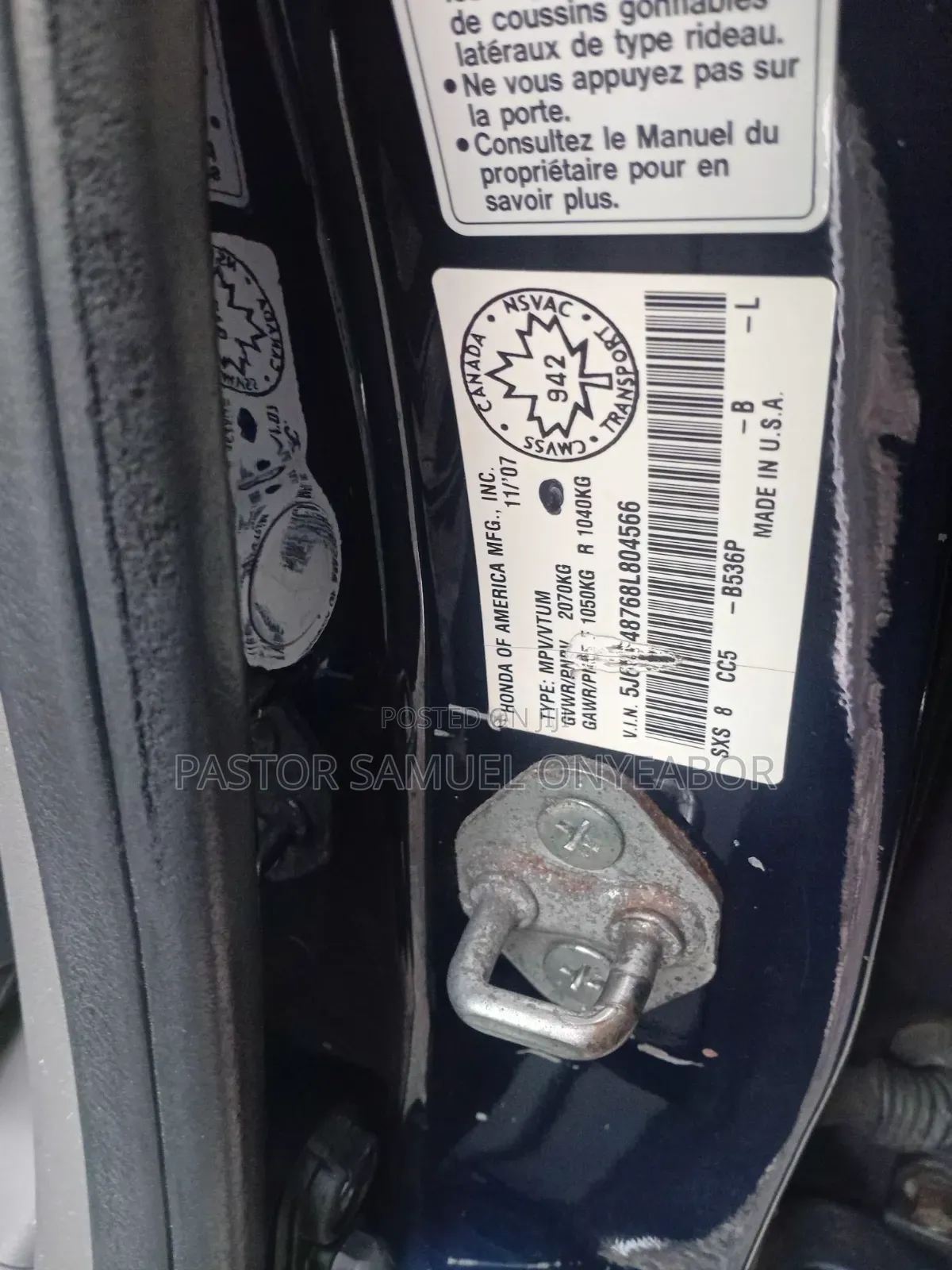 Honda CR-V 2008 Blue