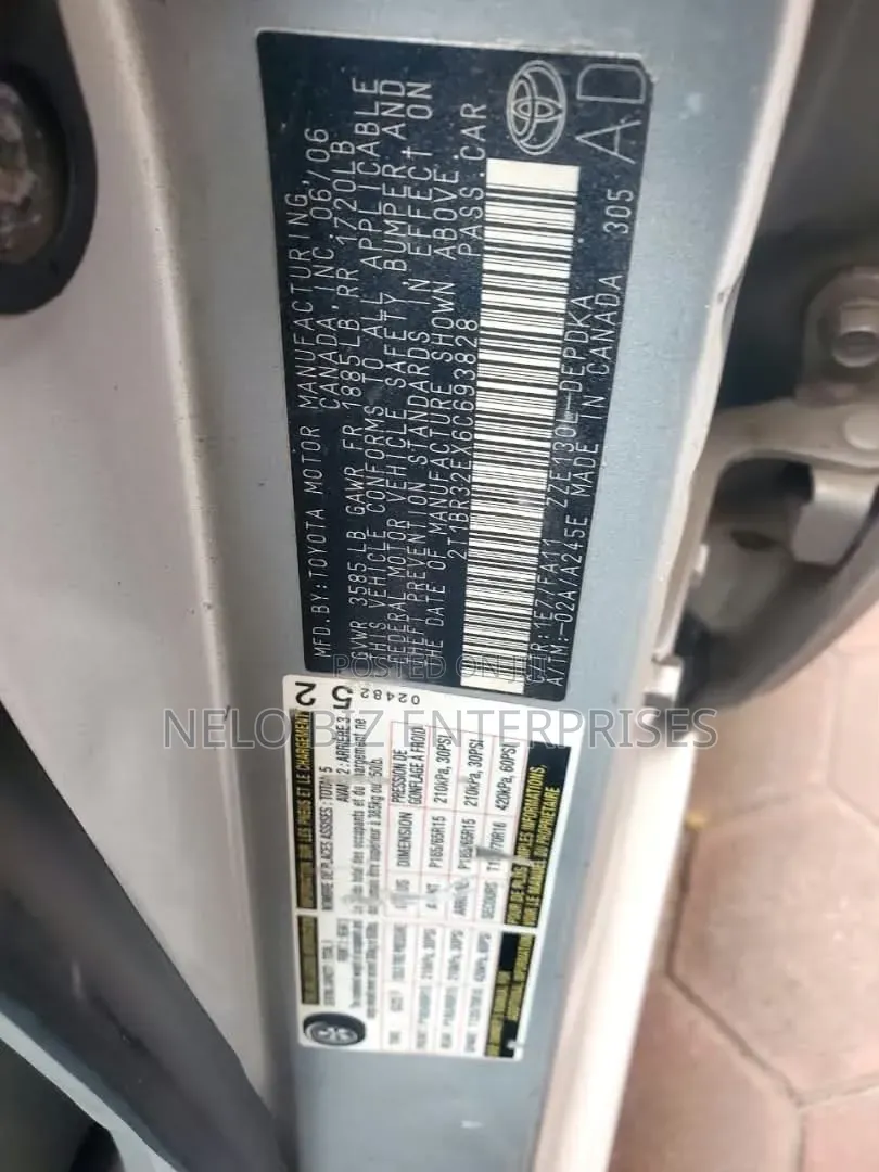 Toyota Corolla 2006 Silver