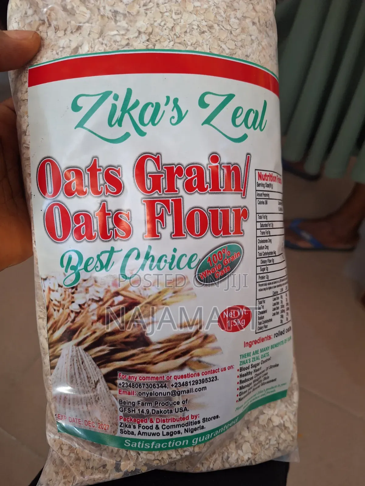 Zika’s Zeal Oats Grain / Oats Flour –