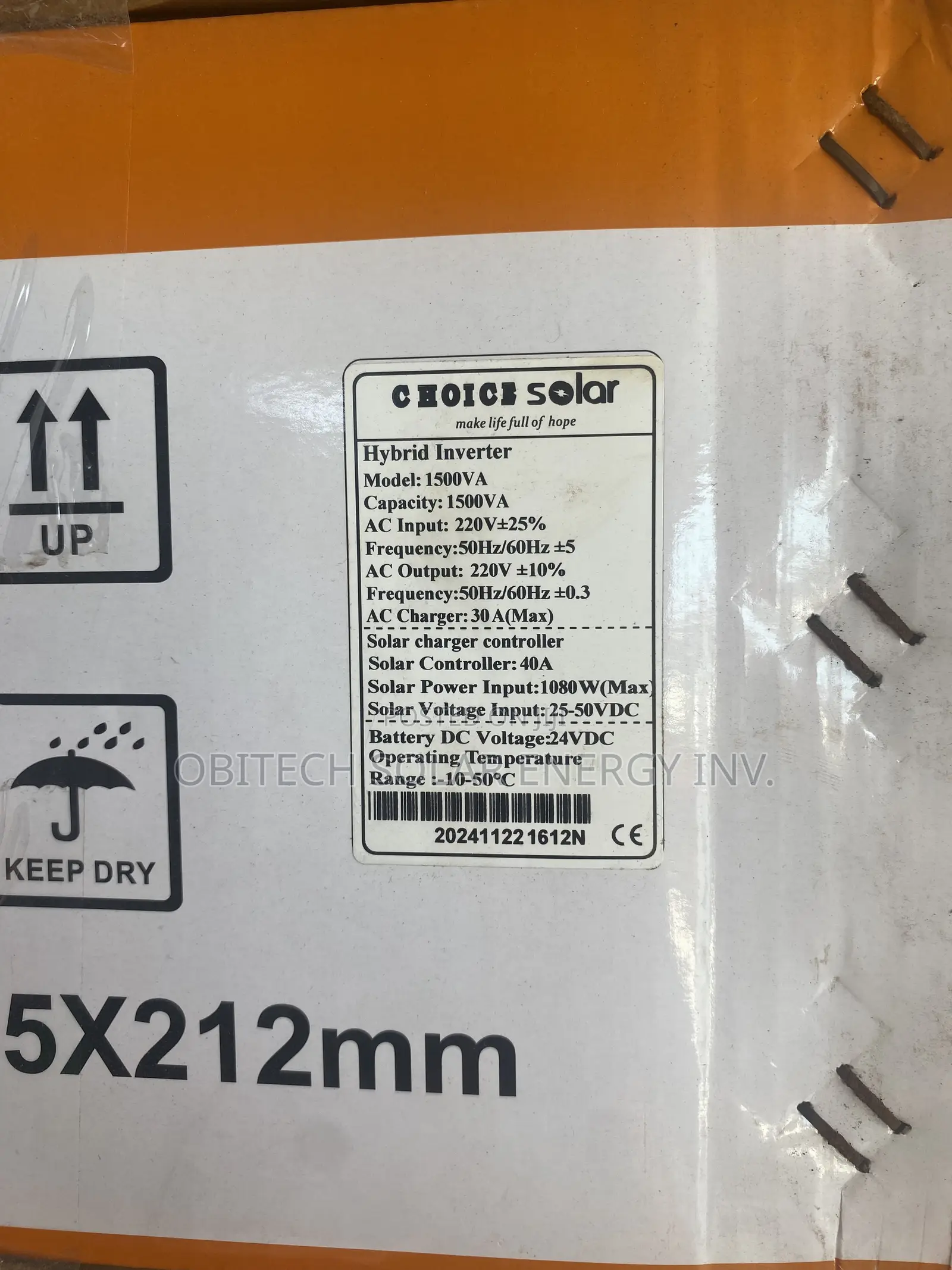 1.5kva Choice Solar Hybrid Inverter