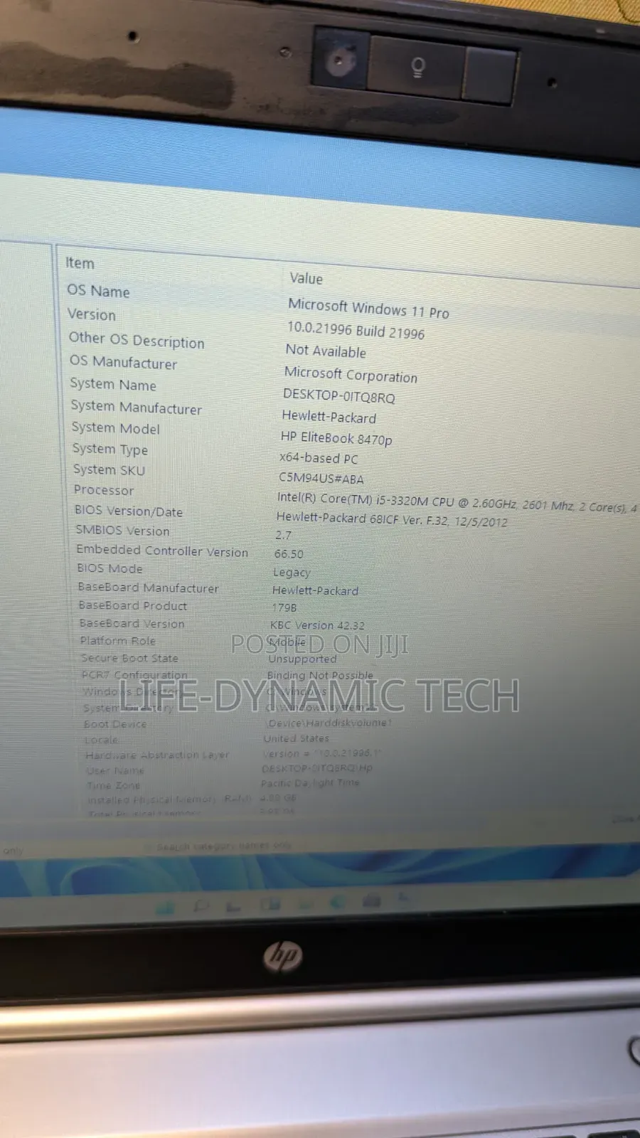 Laptop HP EliteBook 8470P 8GB Intel Core i5 HDD 500GB
