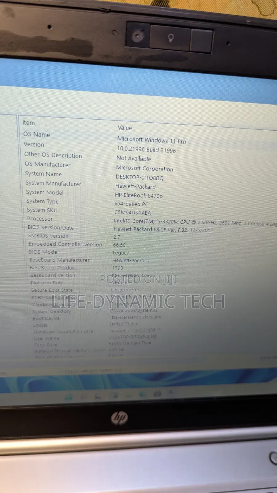 Laptop HP EliteBook 8470P 8GB Intel Core i5 HDD 500GB
