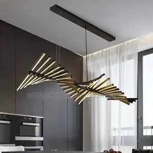 Modern Simple Fish Bone Shape Living Room Lamp Dining Room Chandelier