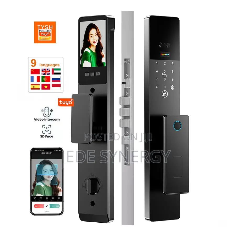 3d Face Recognition Smart Door Lock With Camera and Fingerprint