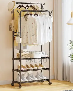 3 Layer Double Pole Cloth Hanger