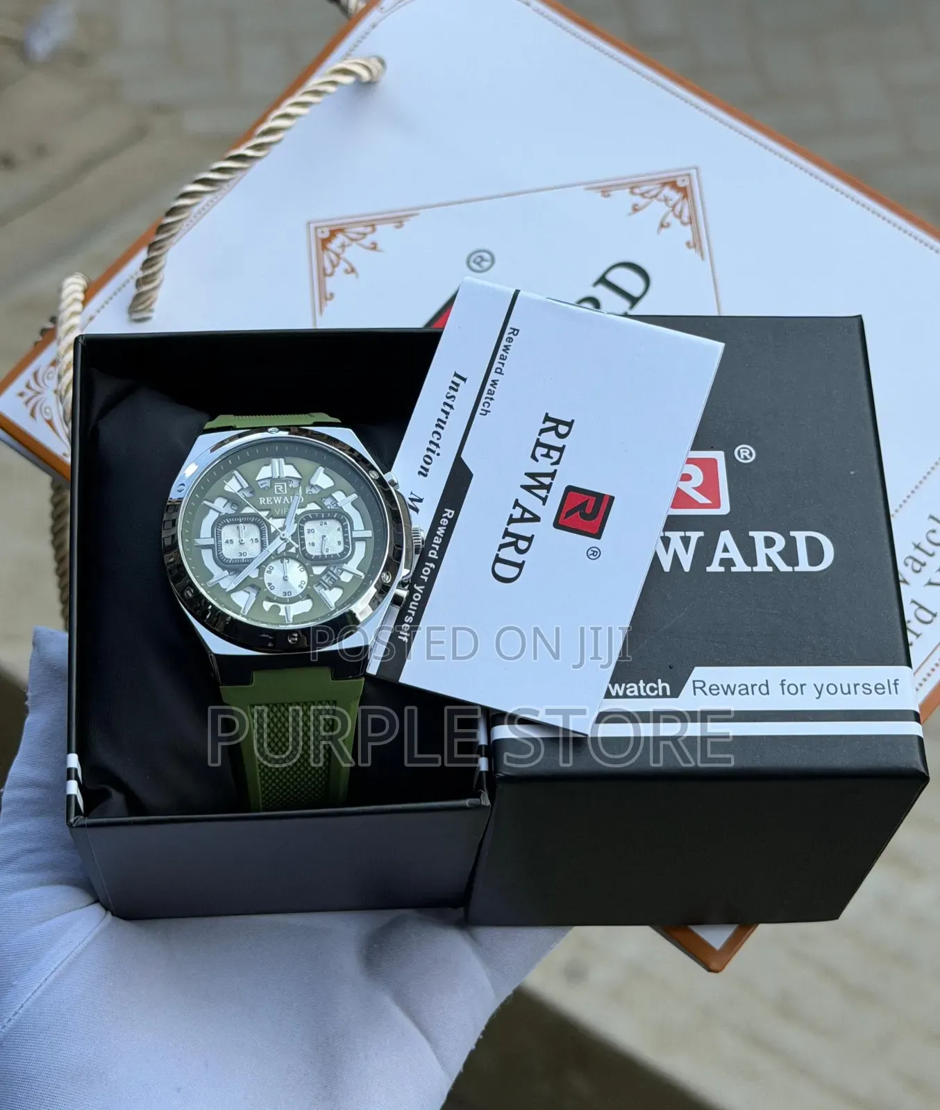 Rewad Sporty Water Resistant Chronograph Watch