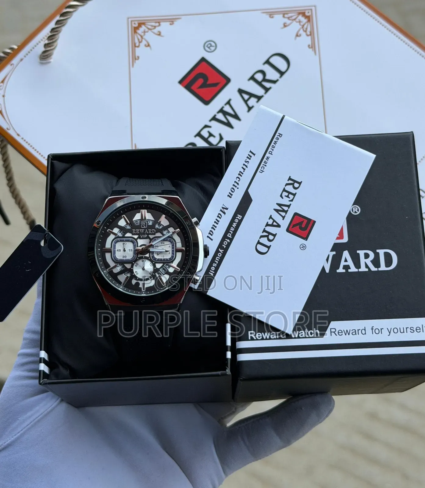 Rewad Sporty Water Resistant Chronograph Watch