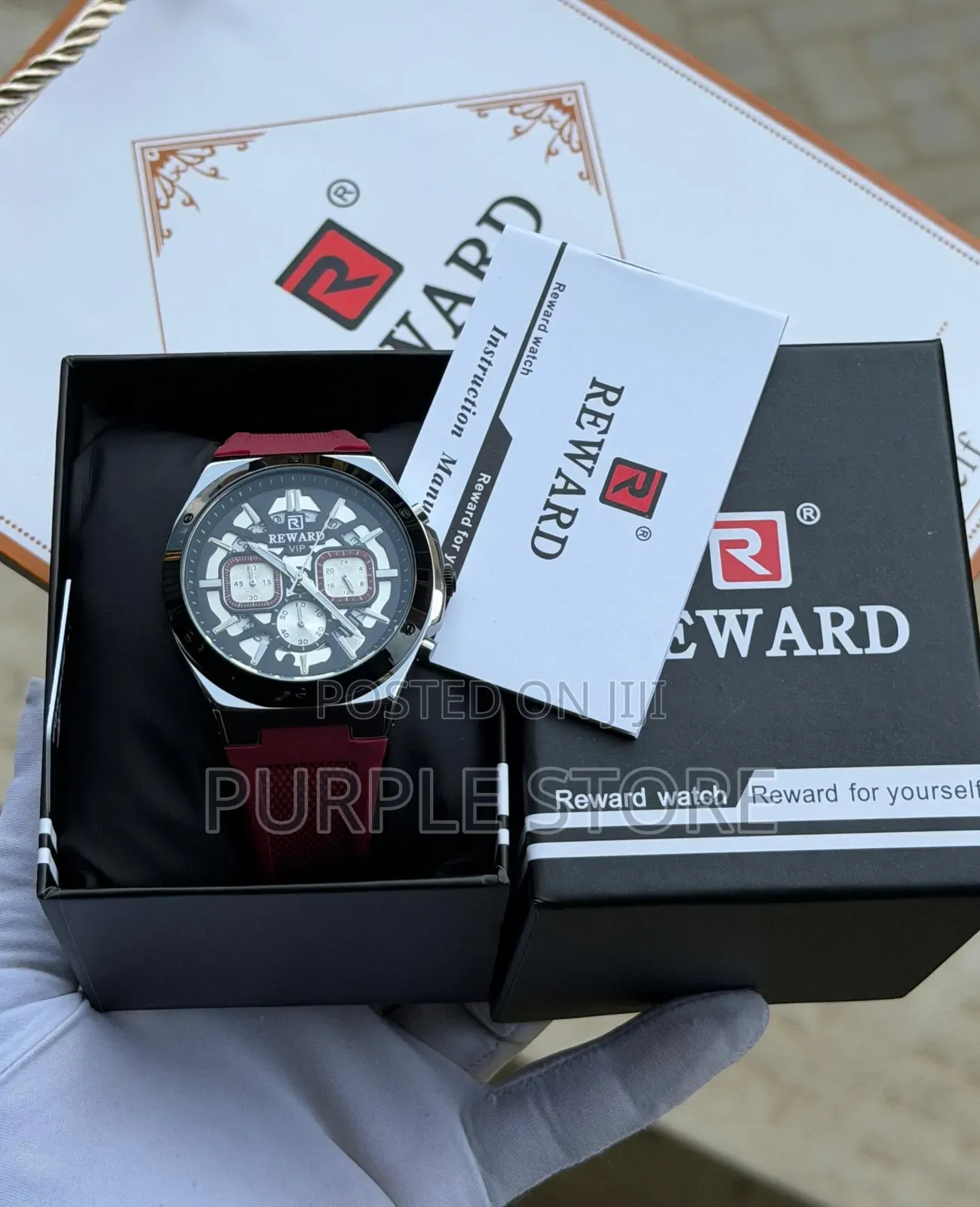 Rewad Sporty Water Resistant Chronograph Watch