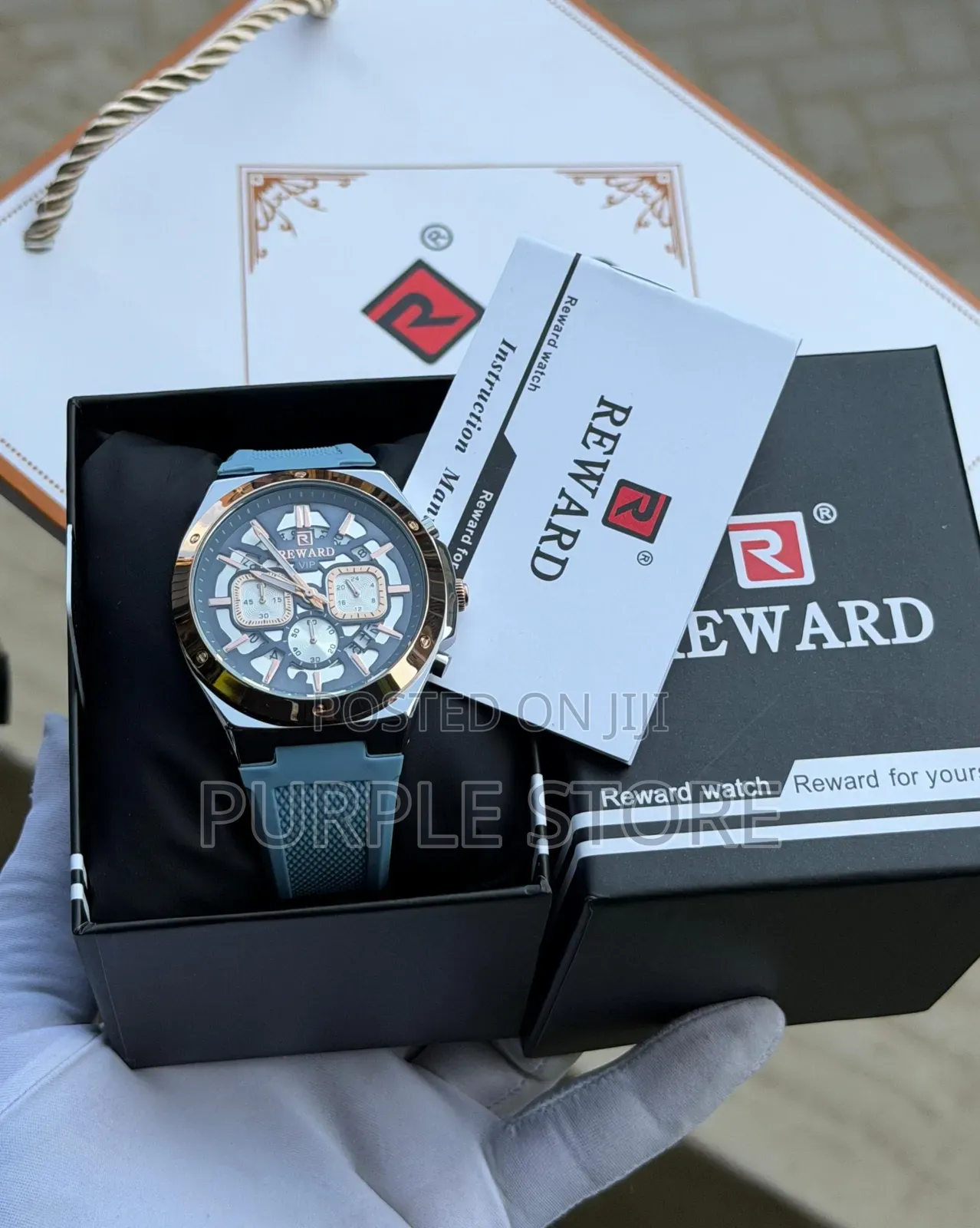 Rewad Sporty Water Resistant Chronograph Watch
