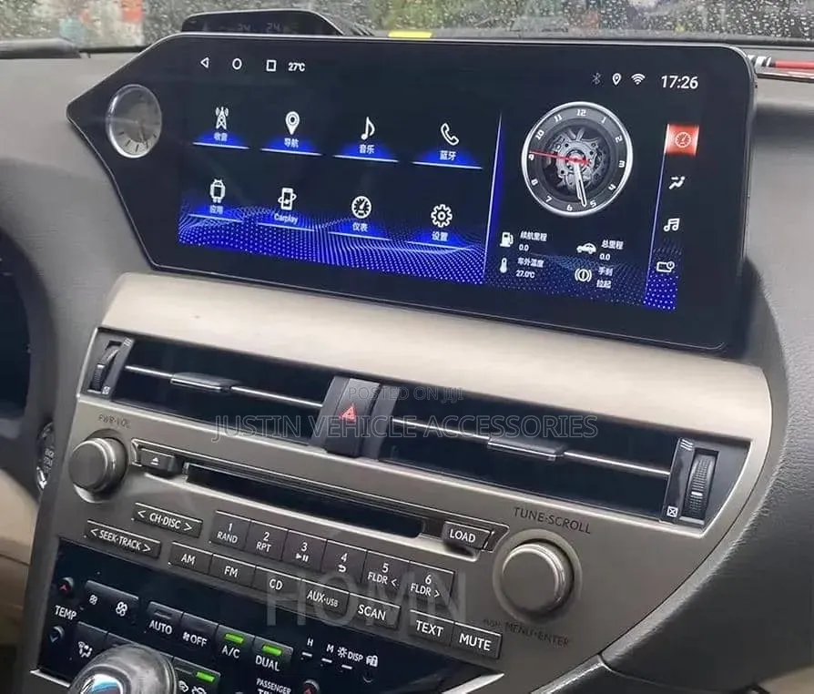 Lexus Rx 350 2010-2012 Android With Clock