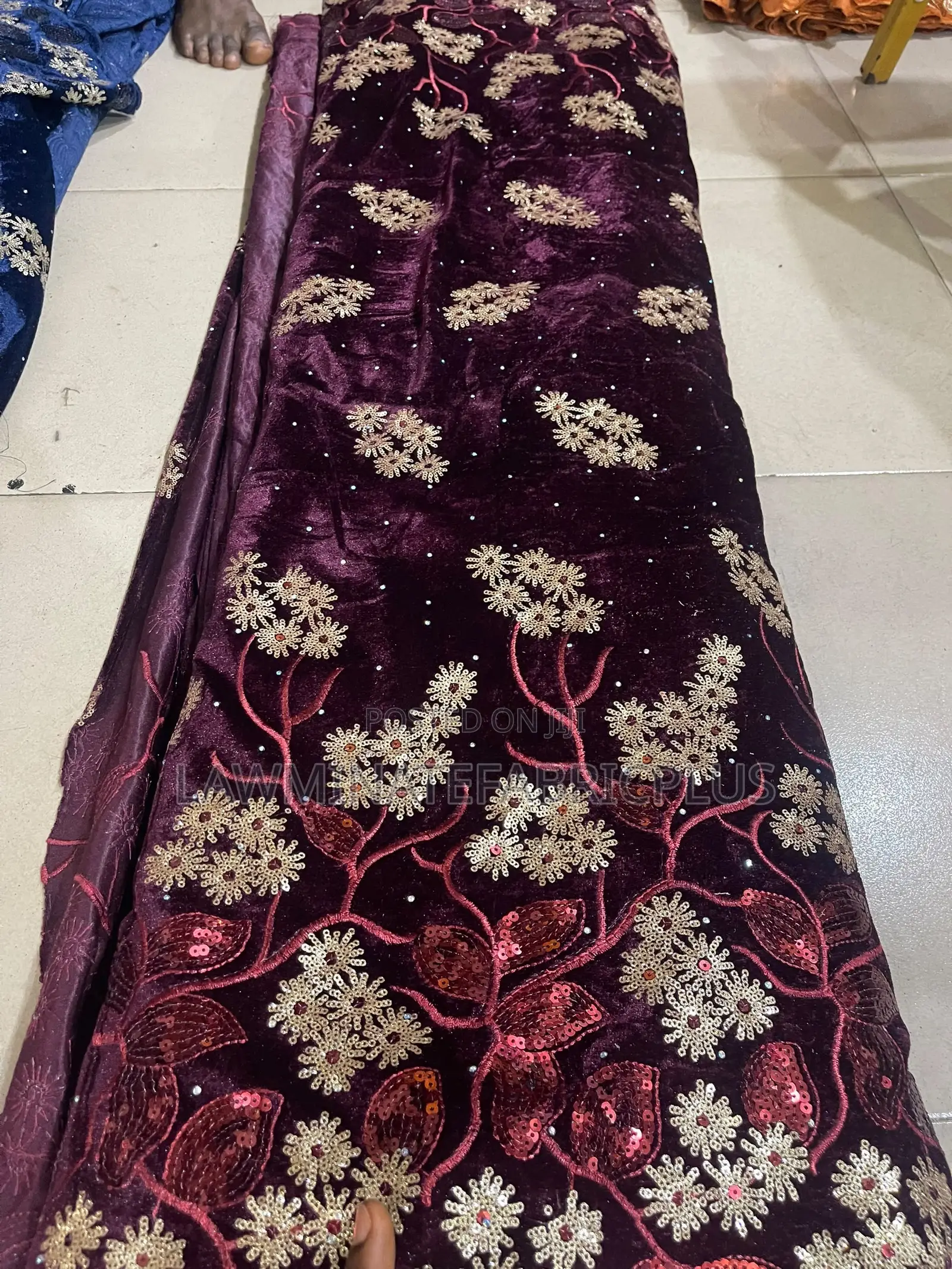 Velvet Embroidery Fabric