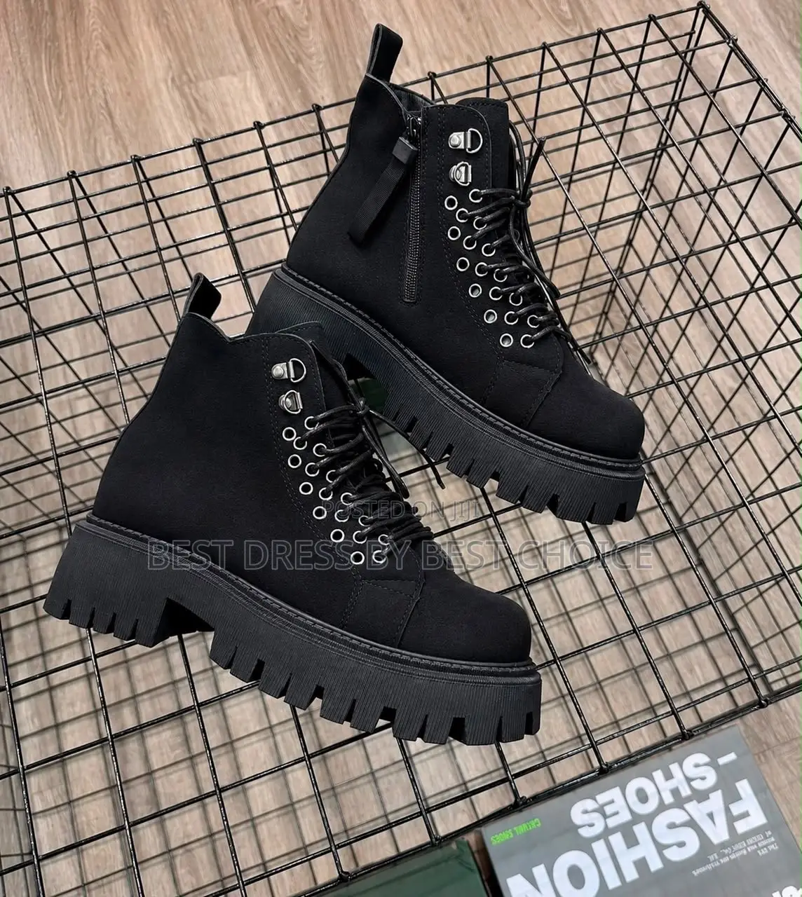 New Derby Lace-Up Platform Combat Boots Feature a Rugged Lug Sole