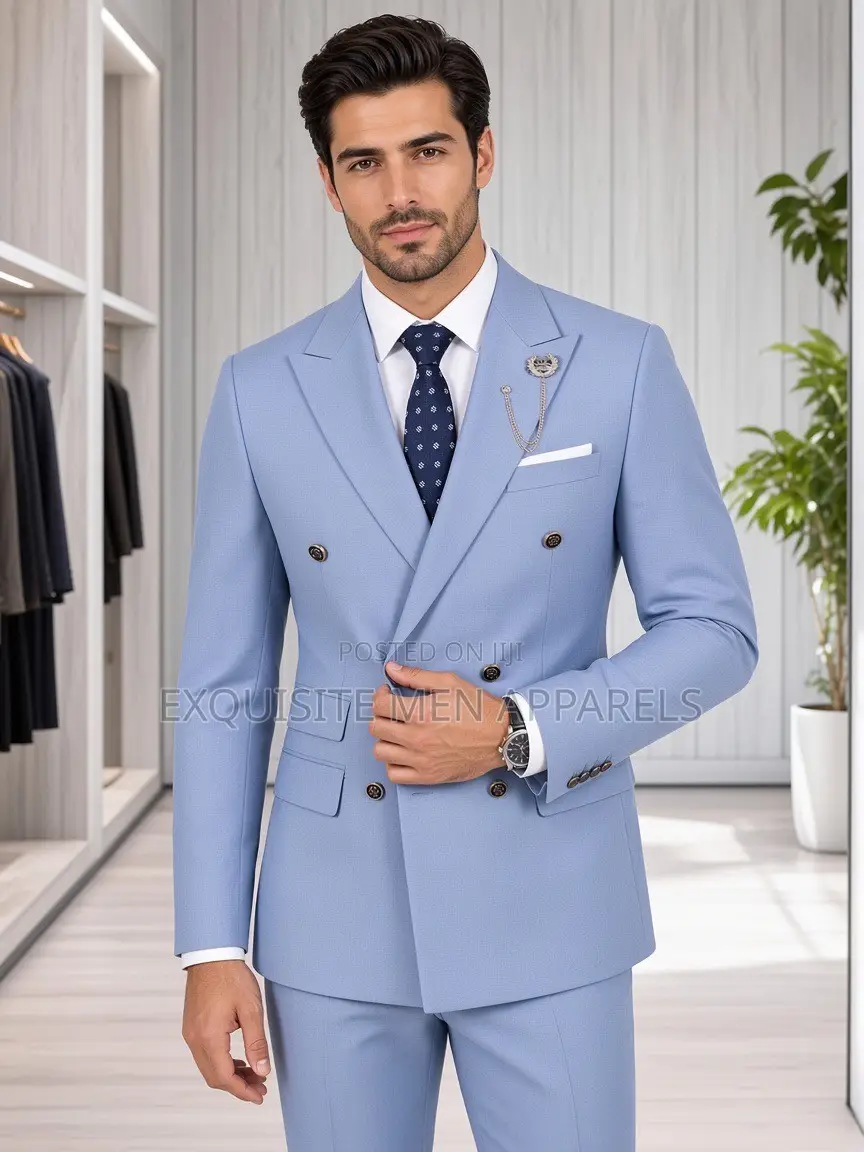 Latest Designers Double Breasted Daro Men’s Suit With Free Broaches