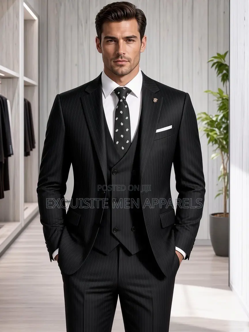 Quality Blacksmart Corporate Stripe 3pcs Men’s Suit