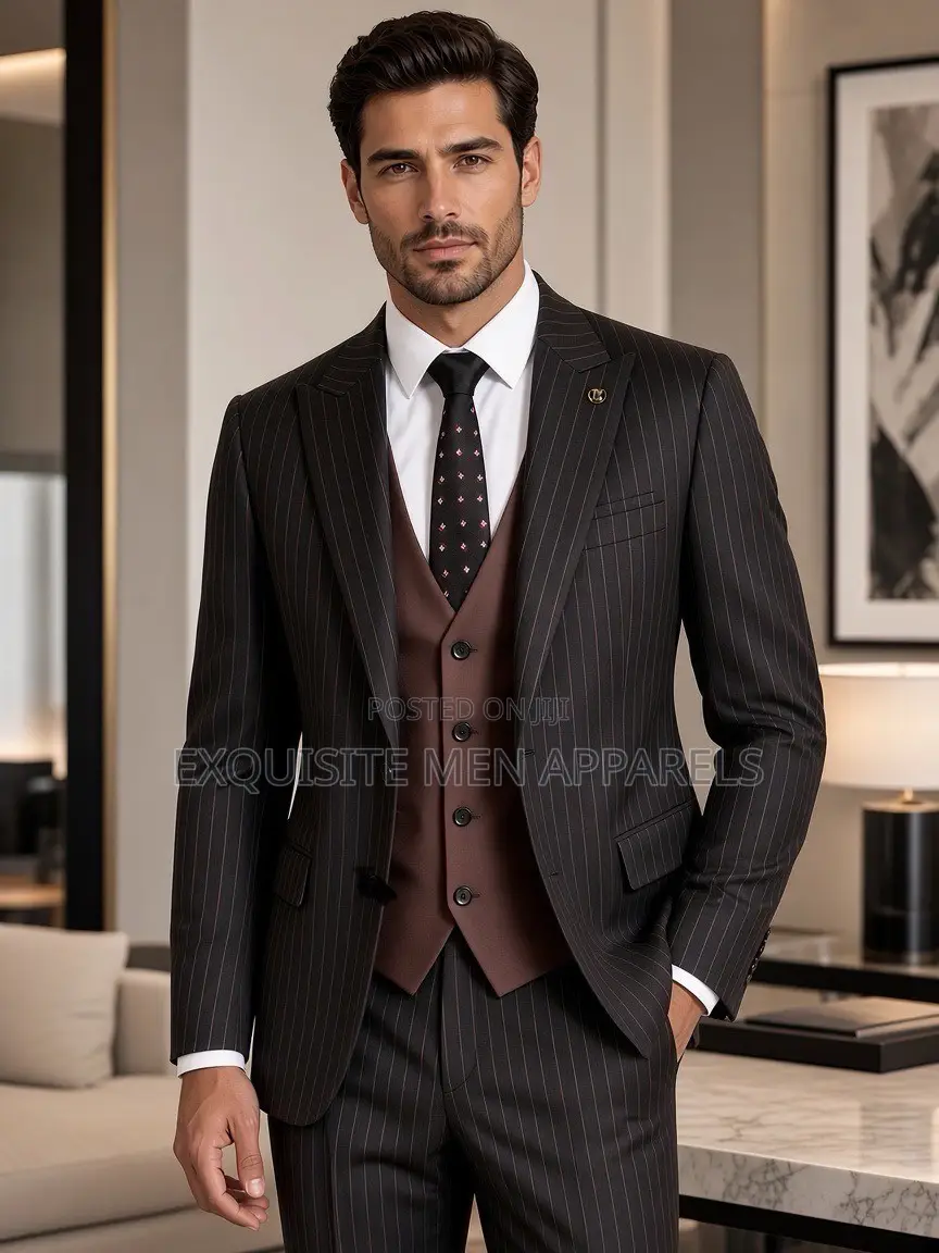 Quality Blacksmart Corporate Stripe 3pcs Men’s Suit