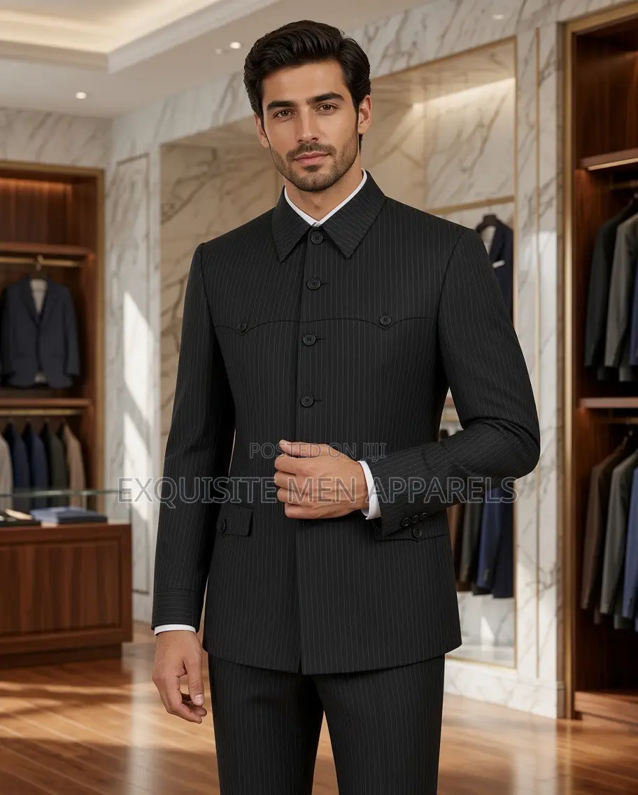 Classic Matured Stripe Safari Turkish Style Men’s Suit