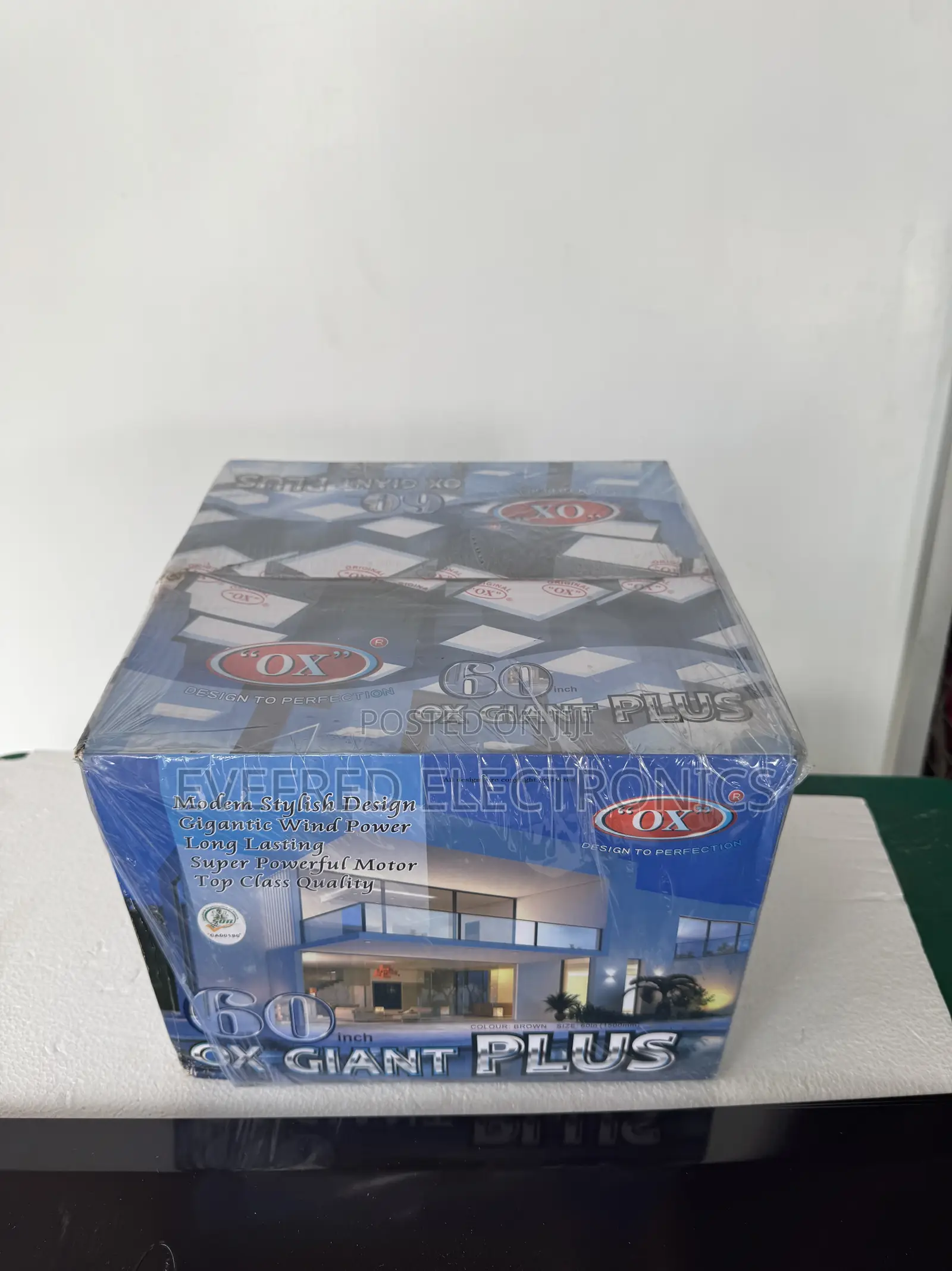 Ox Plus GAINT 60” Ceiling Fan for Big Rooms and Parlor