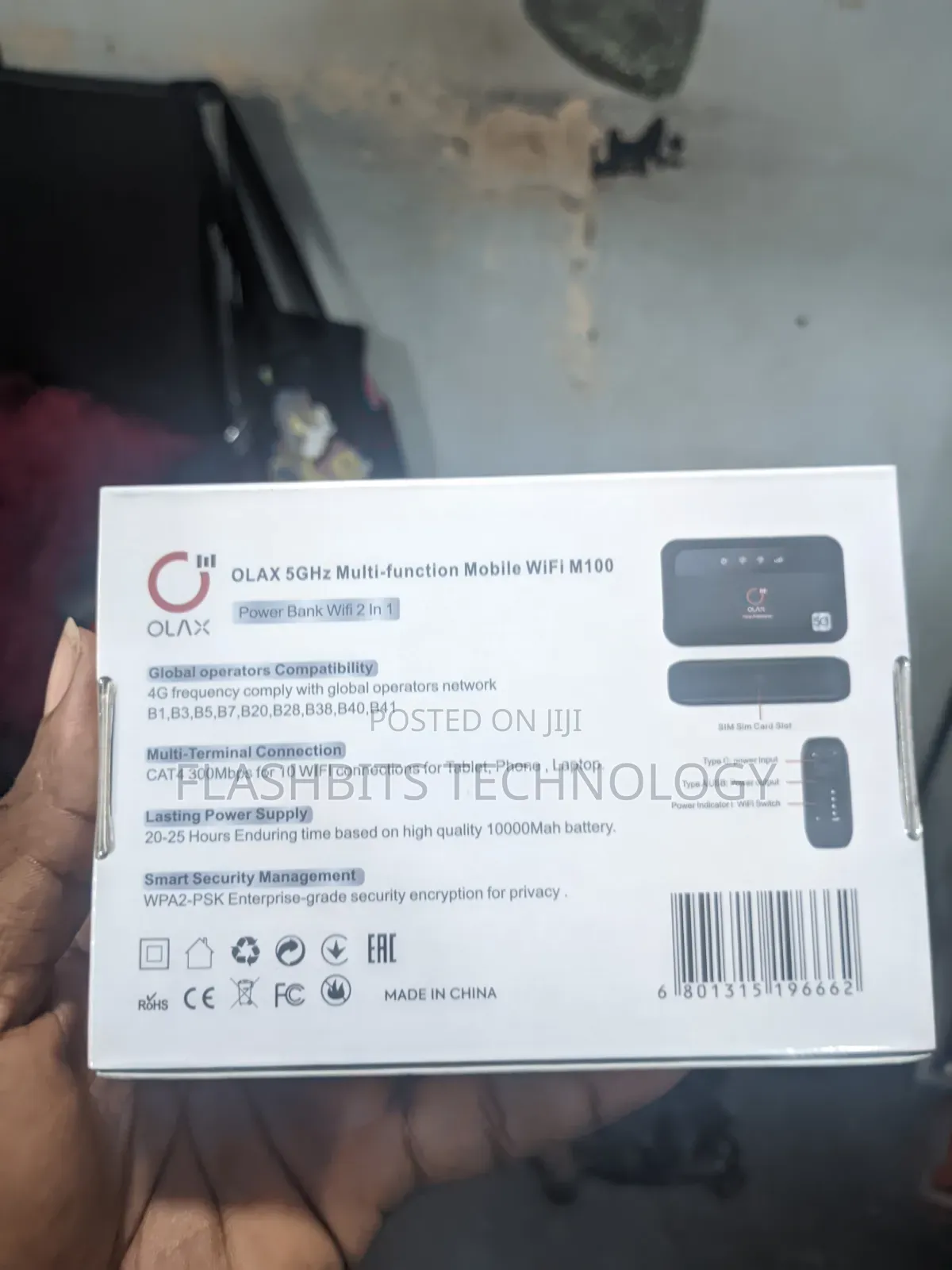 Olax Multifunction MiFi M100 Power Bank 5G MiFi