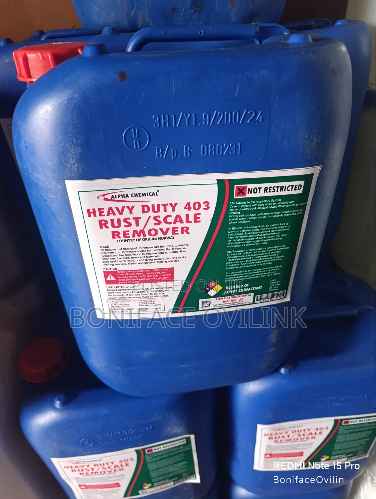 Heavy Duty 403 Rust/Scale Remover