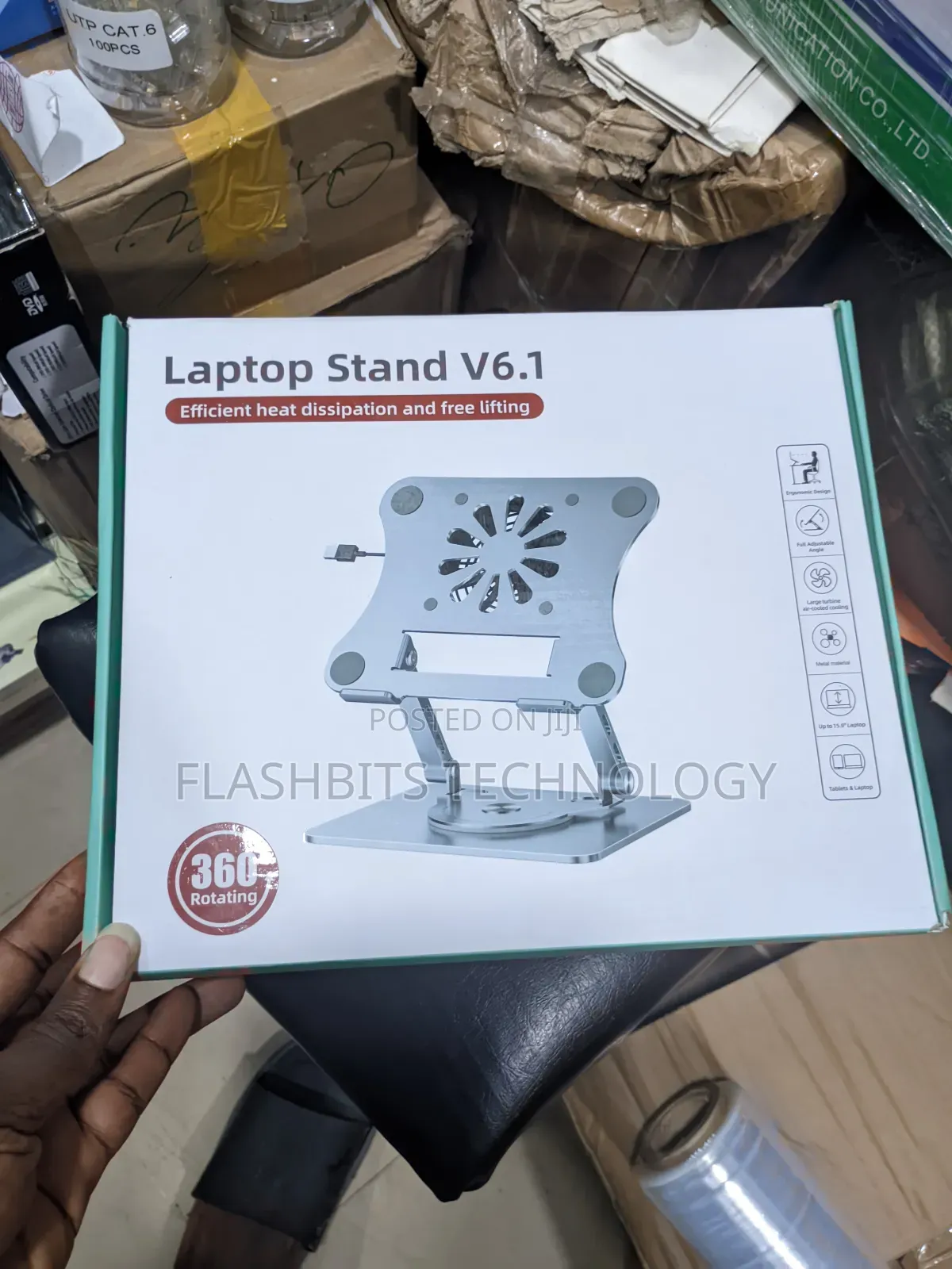 Laptop Stand 360° Rotation With Fan