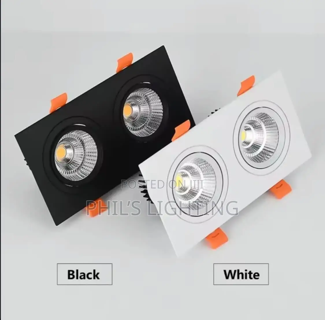 Epistar Chip Double Head Recessed Dimmable LED Downlights