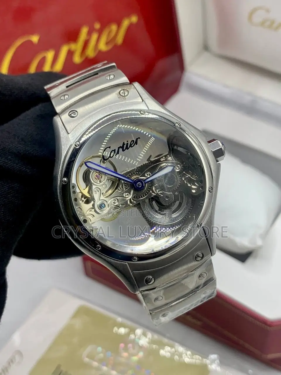 Cartier Quality Luxury Men Automatic Engine Wristwatch