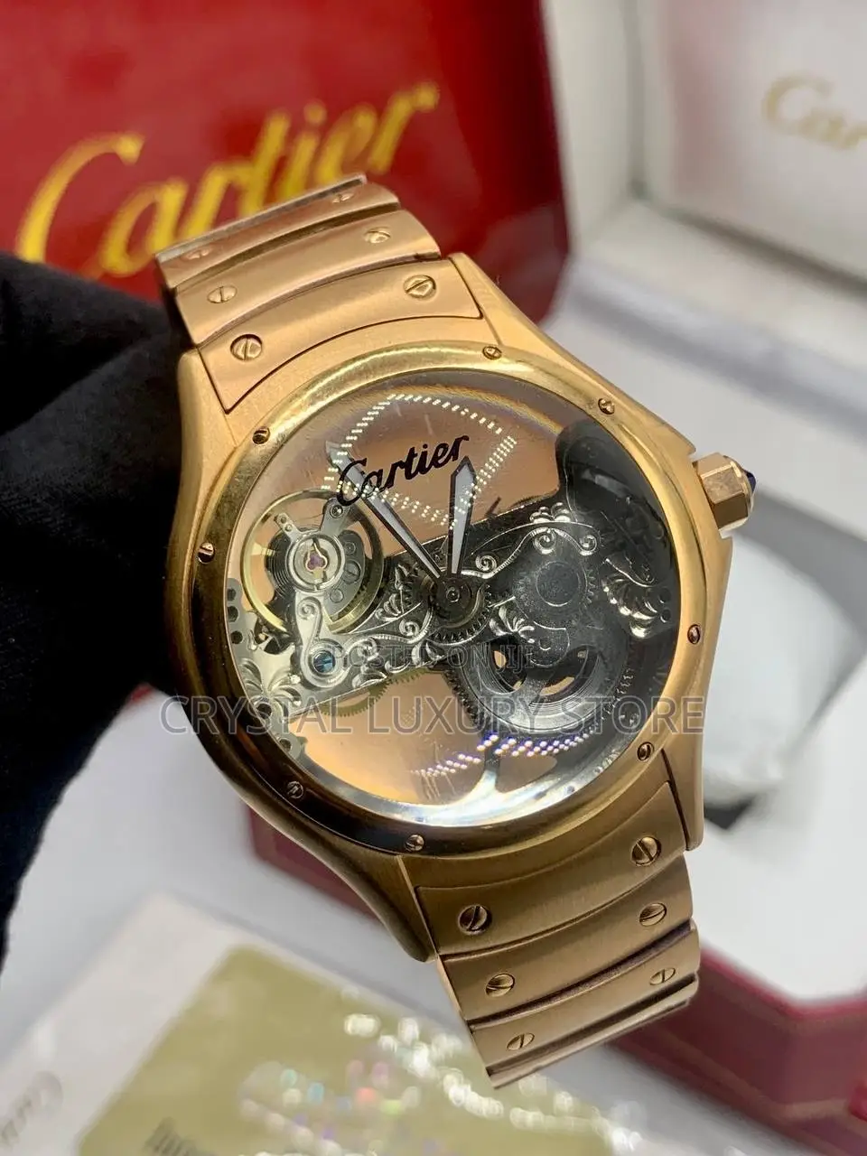 Cartier Quality Luxury Men Automatic Engine Wristwatch