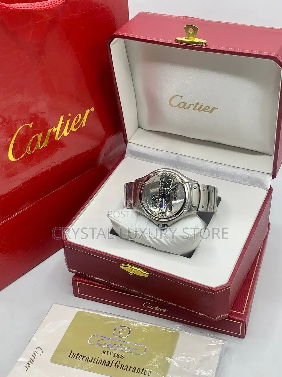 Cartier Quality Luxury Men Automatic Engine Wristwatch