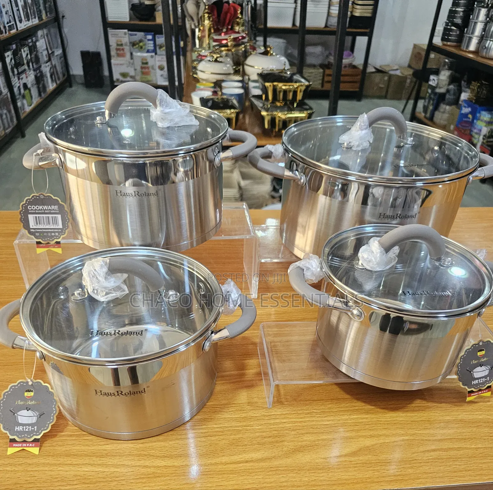 Haus Roland Stainless Steel Pots (4-Piece Set)