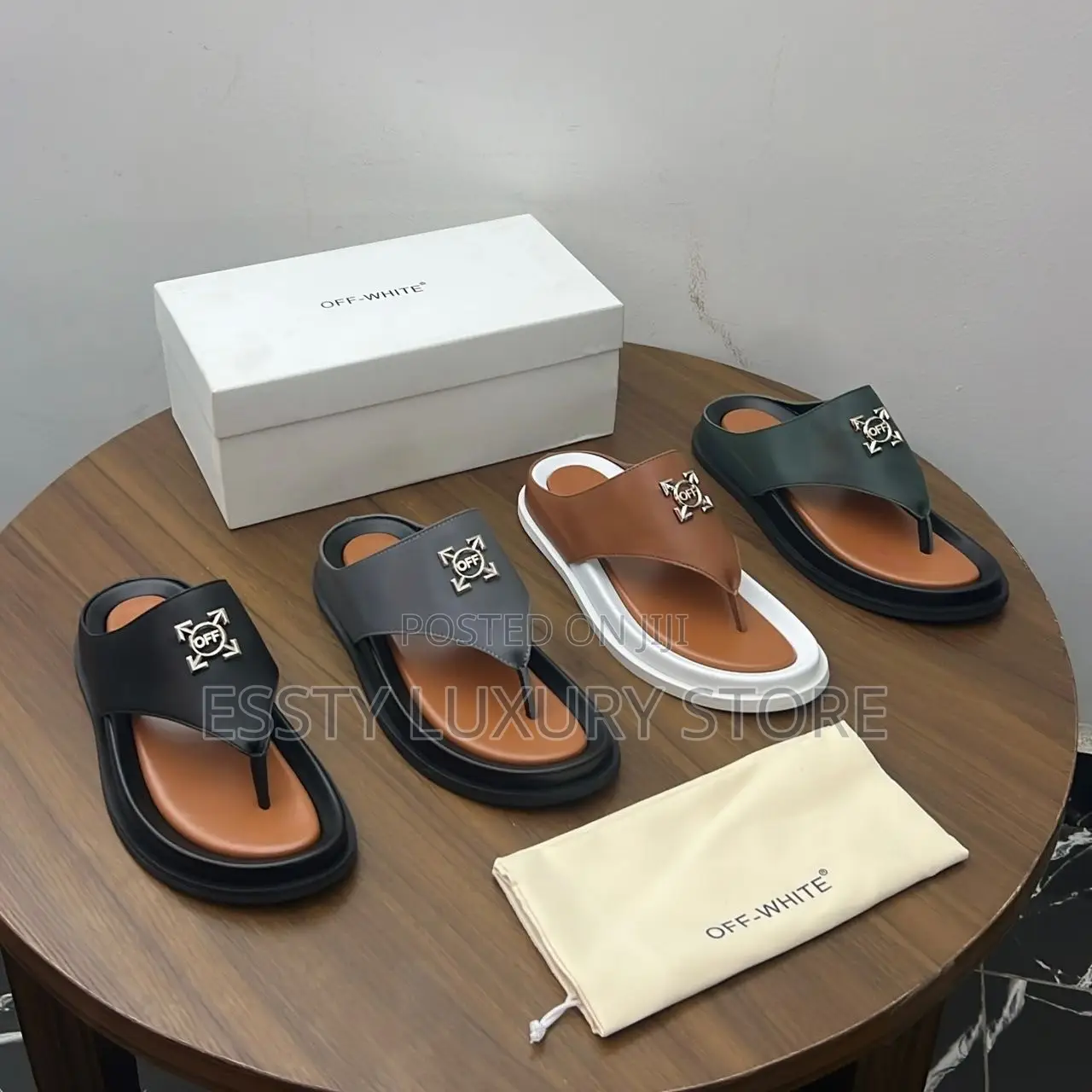 High Quality Luxury Off-White Slippers