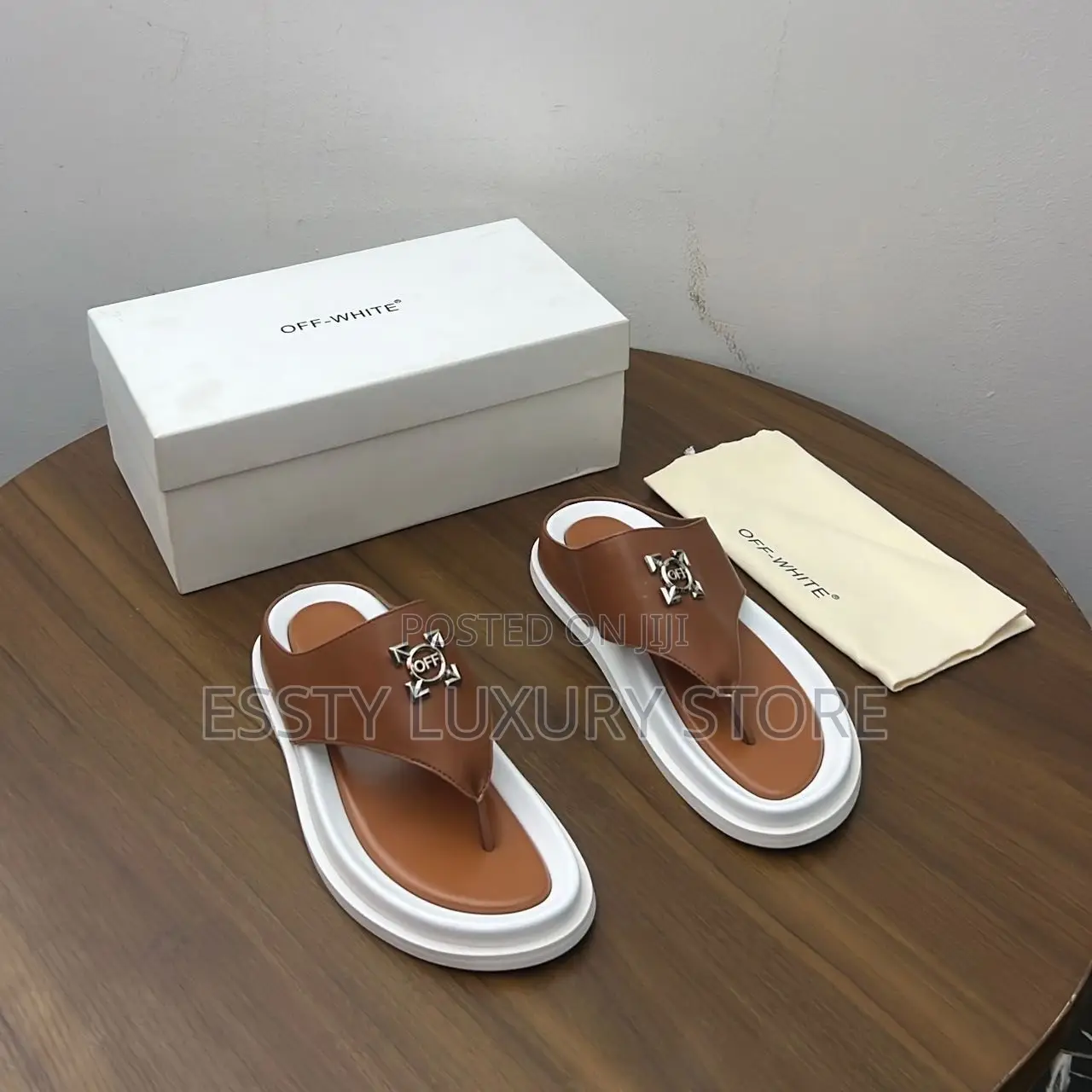 High Quality Luxury Off-White Slippers