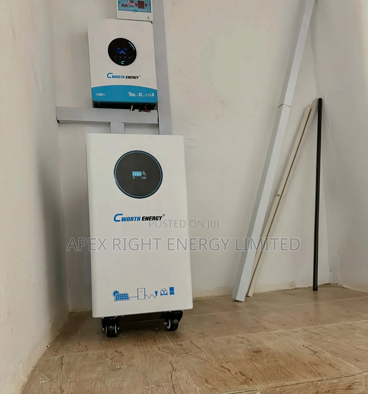 6kva Cworth Hybrid Inverter+15kwh Cworth Lithium+600w Panel X12