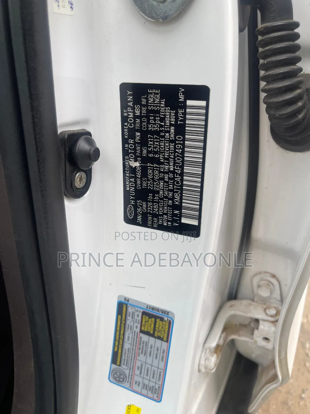 Hyundai Tucson SE AWD 2015 White
