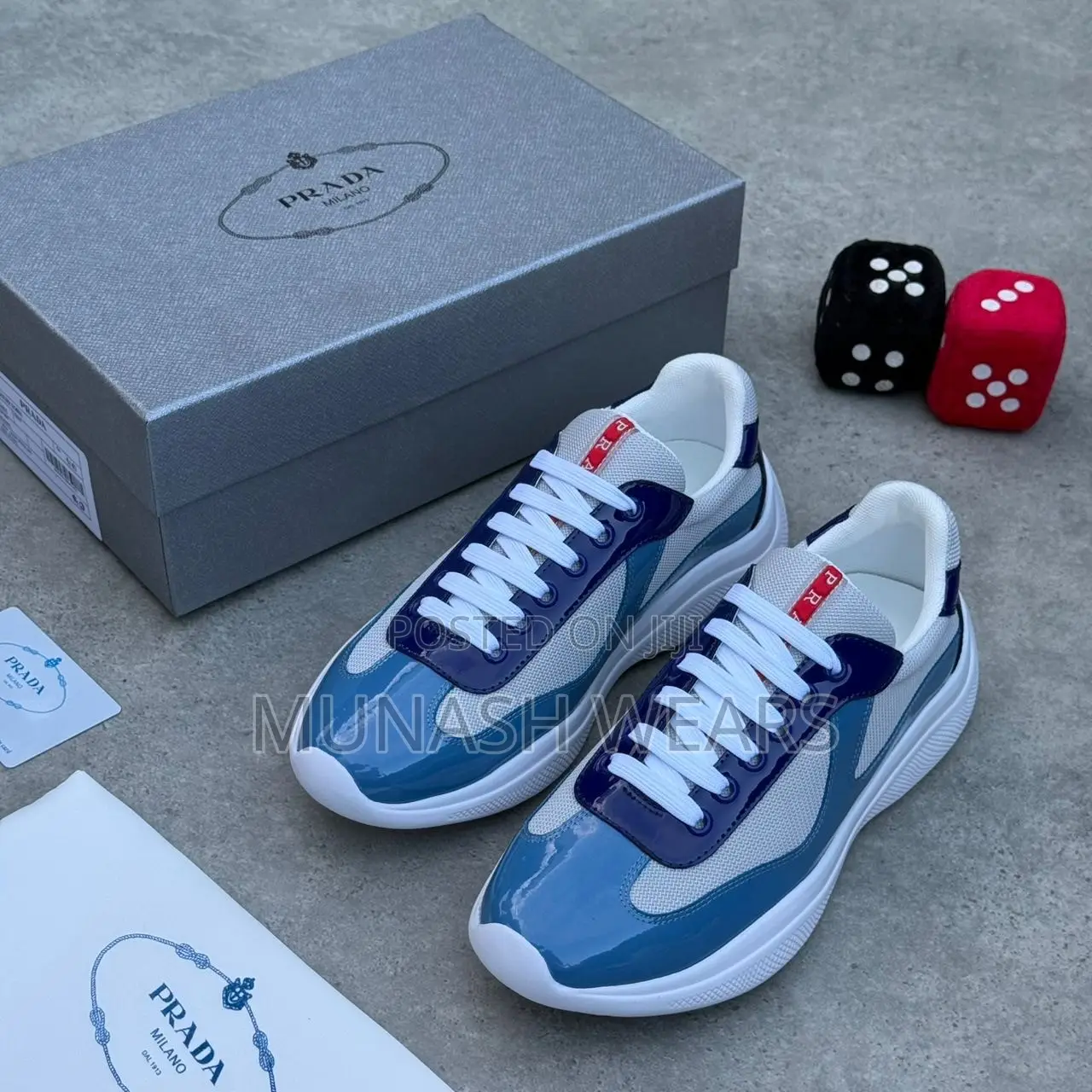 Prada Milano Leather Sneakers Available in 3 Colors 40-46
