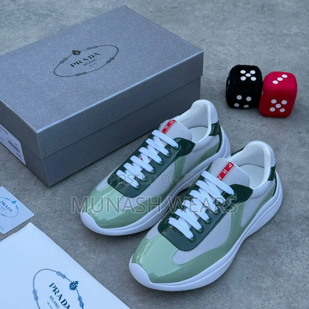Prada Milano Leather Sneakers Available in 3 Colors 40-46