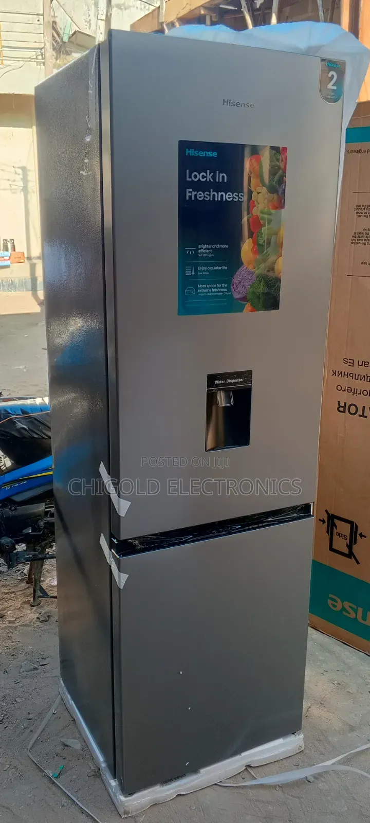 Original Hisense Fridge 255 L Double Door With Dispenser