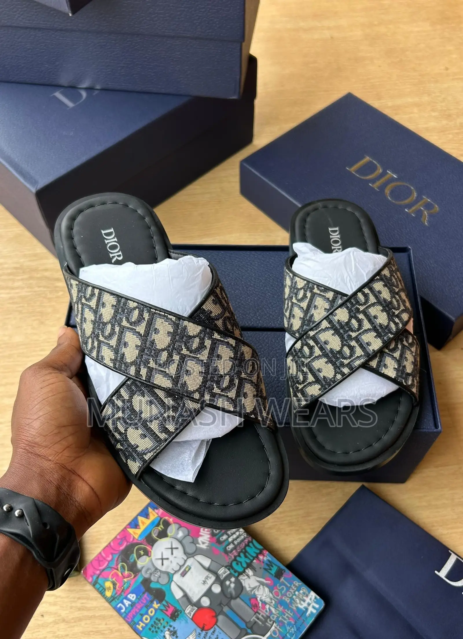 Christian Dior Cross Leather Slipers 40-46