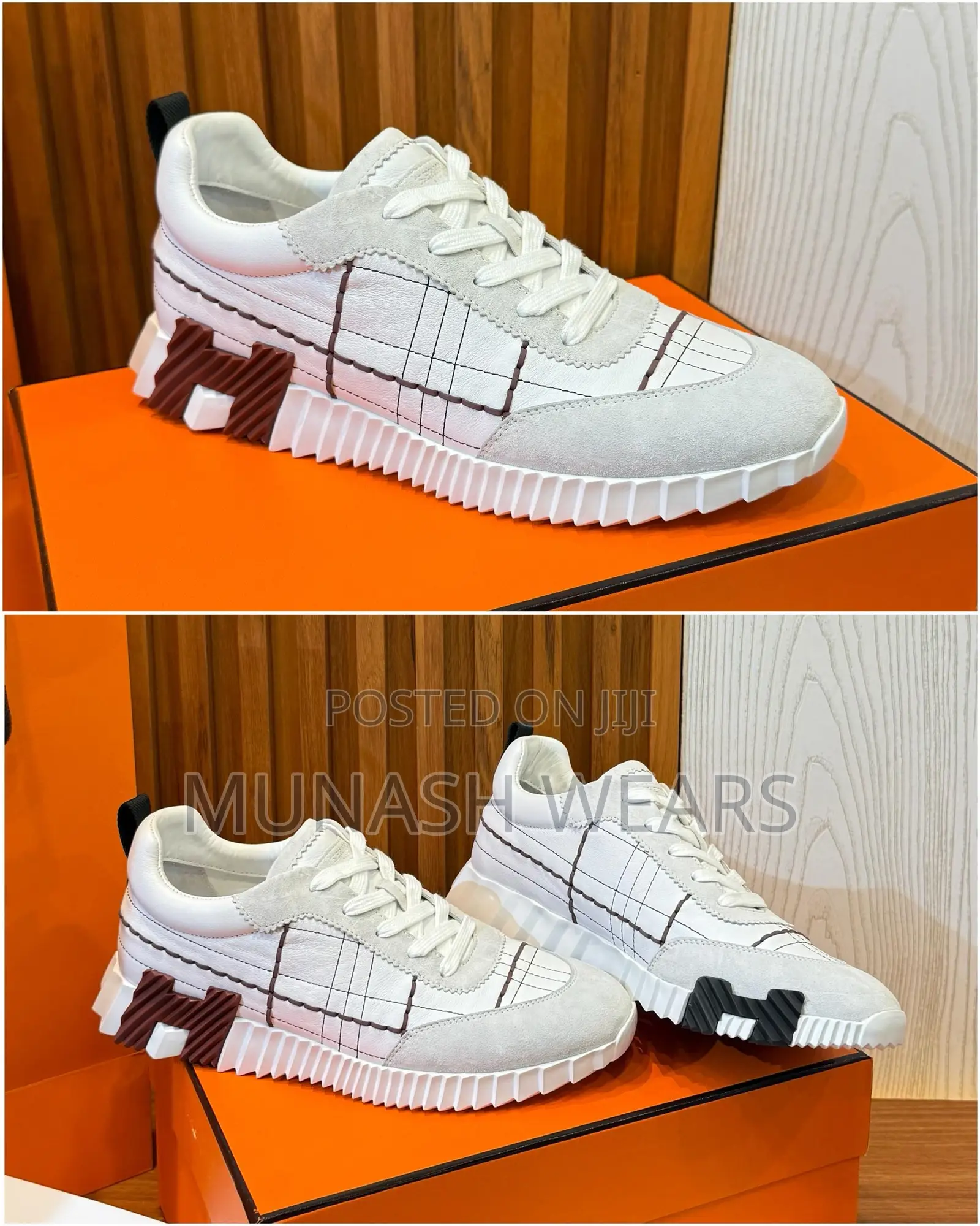 Luxury Hermes White Sneakers 40-46 Available