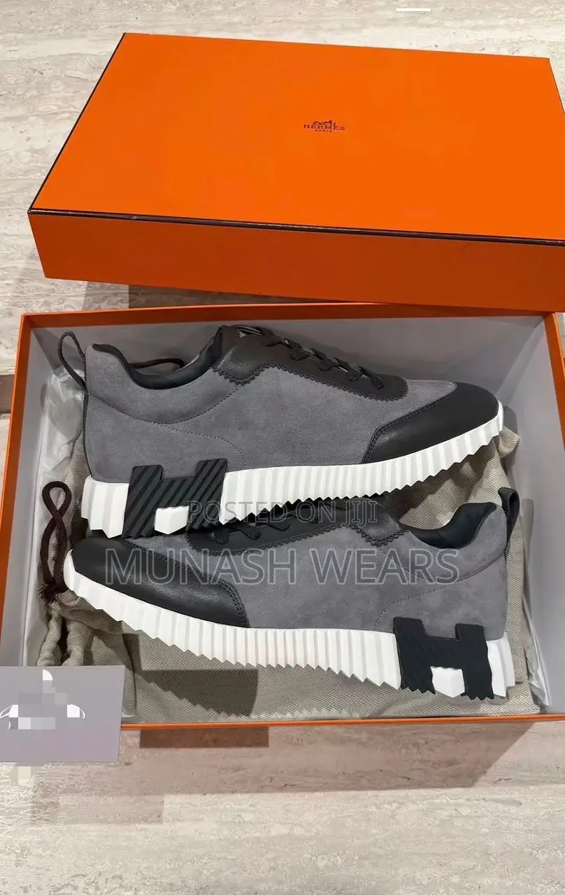 Original Hermes Sneakers Available in Black Brown and White