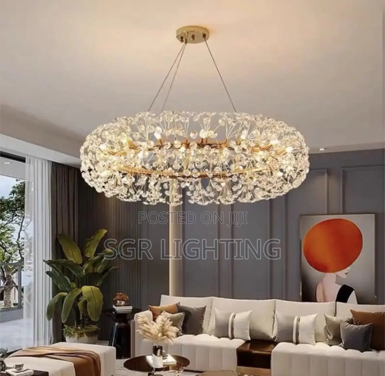 Luxury Sun Flower Crystal Modern Chandeliers
